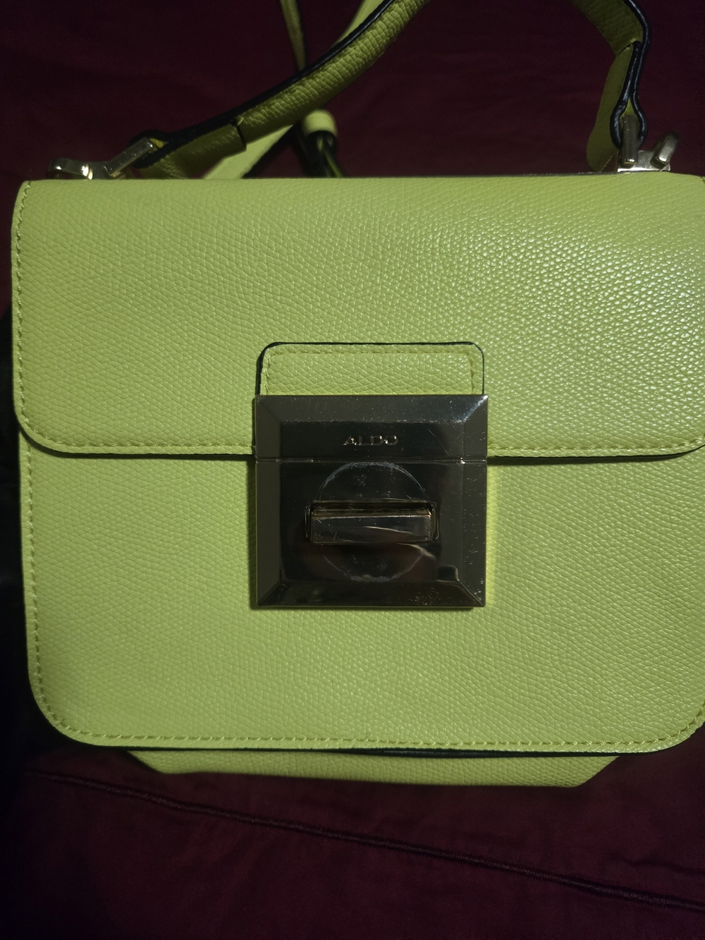 ALDO Lime Structured Mini Crossbody Bag
